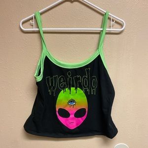 Black and green alien weirdo tank